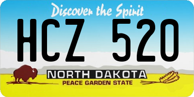 ND license plate HCZ520