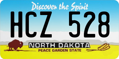 ND license plate HCZ528