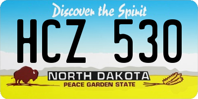 ND license plate HCZ530