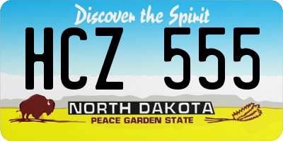ND license plate HCZ555