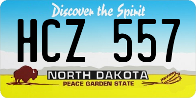 ND license plate HCZ557