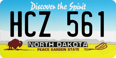ND license plate HCZ561