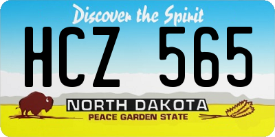 ND license plate HCZ565