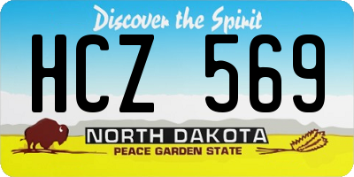 ND license plate HCZ569