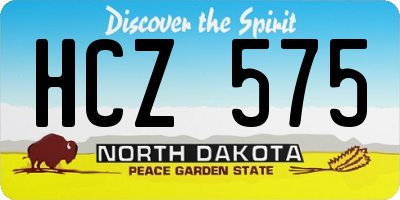 ND license plate HCZ575