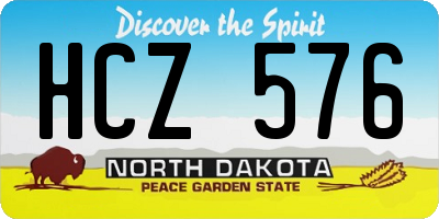 ND license plate HCZ576