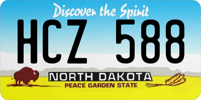 ND license plate HCZ588