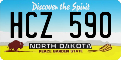 ND license plate HCZ590