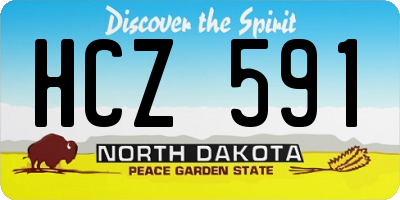 ND license plate HCZ591
