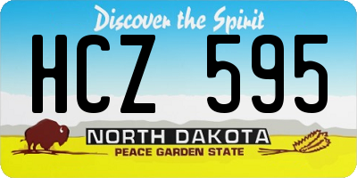 ND license plate HCZ595
