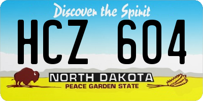 ND license plate HCZ604