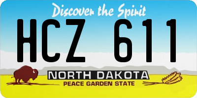 ND license plate HCZ611