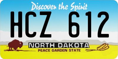 ND license plate HCZ612