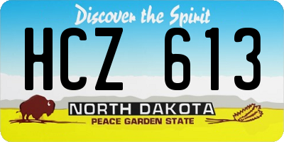 ND license plate HCZ613