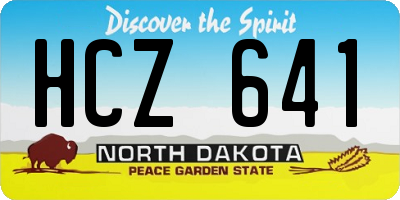 ND license plate HCZ641
