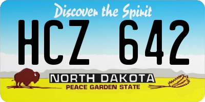 ND license plate HCZ642