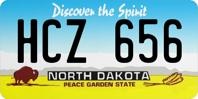 ND license plate HCZ656