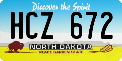 ND license plate HCZ672