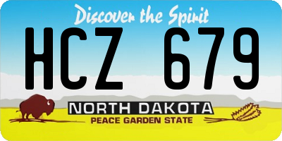 ND license plate HCZ679