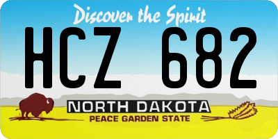 ND license plate HCZ682