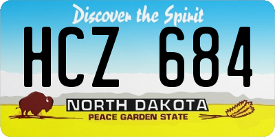 ND license plate HCZ684