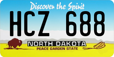 ND license plate HCZ688