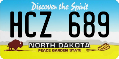 ND license plate HCZ689