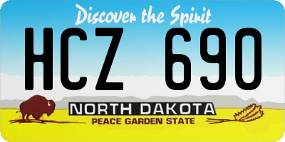 ND license plate HCZ690