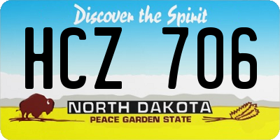 ND license plate HCZ706