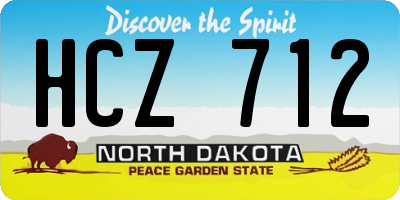 ND license plate HCZ712