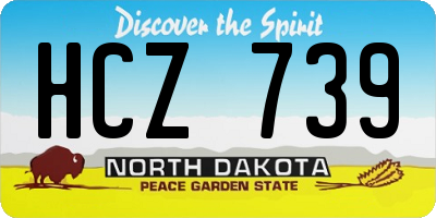 ND license plate HCZ739