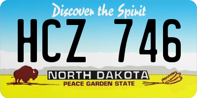 ND license plate HCZ746