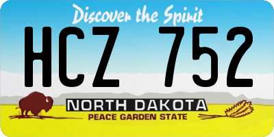 ND license plate HCZ752