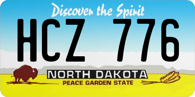 ND license plate HCZ776