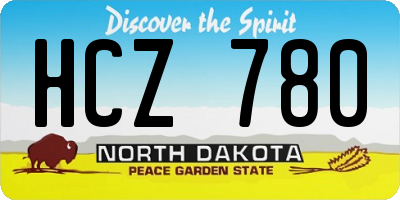 ND license plate HCZ780