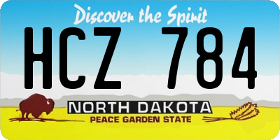 ND license plate HCZ784