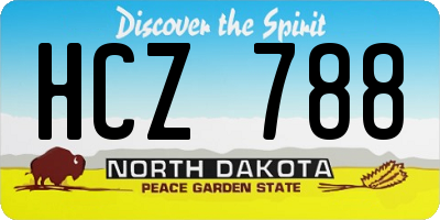 ND license plate HCZ788