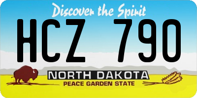 ND license plate HCZ790
