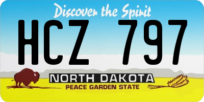 ND license plate HCZ797