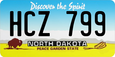 ND license plate HCZ799