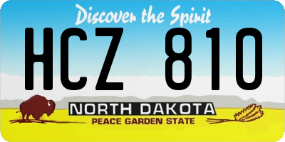 ND license plate HCZ810