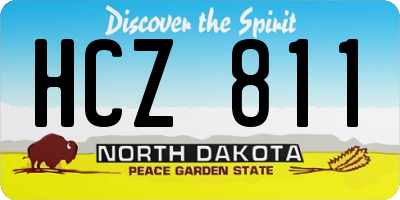 ND license plate HCZ811