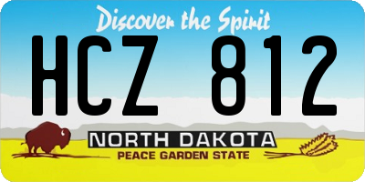 ND license plate HCZ812