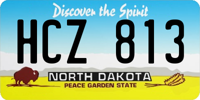 ND license plate HCZ813