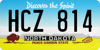 ND license plate HCZ814