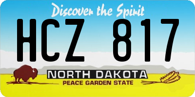 ND license plate HCZ817