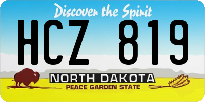 ND license plate HCZ819