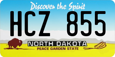 ND license plate HCZ855