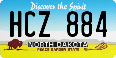 ND license plate HCZ884