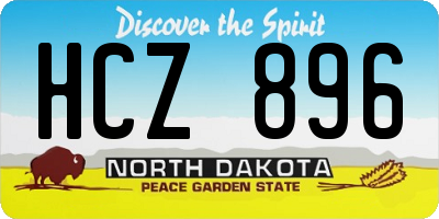 ND license plate HCZ896